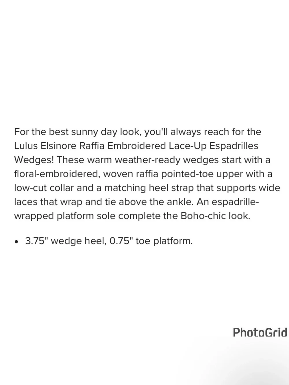 LULU’s Embroidered Espadrille Wedge Sandals 8 NIB